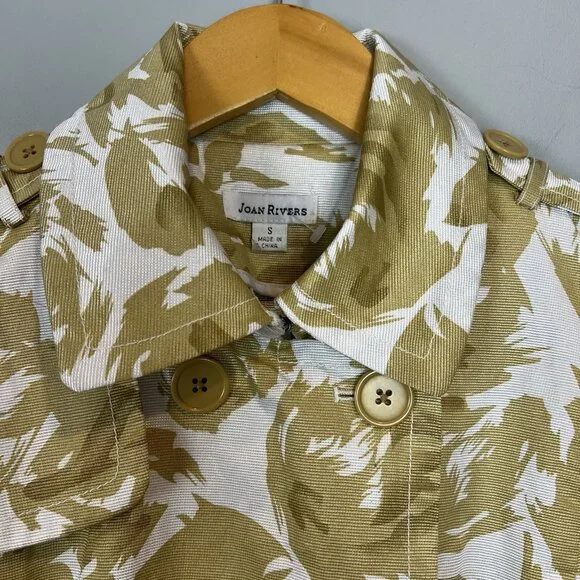 Joan Rivers Raincoat Short Trench Jacket Size Small Double Breasted Belt NWOT - Picture 3 of 16